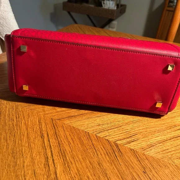 New Michael Kors Cherry Red Satchel - Picture 7 of 15